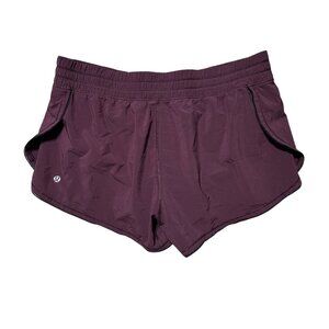 Lululemon Womens Size 8 Burgundy Swiftly Relaxed Fit Running Shorts